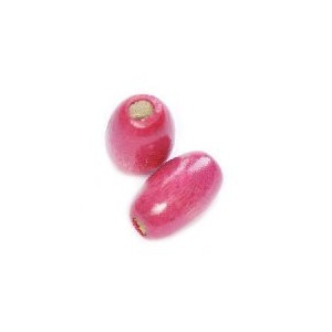 Drvena perla ovalna 12x8 mm Roze 40 komada