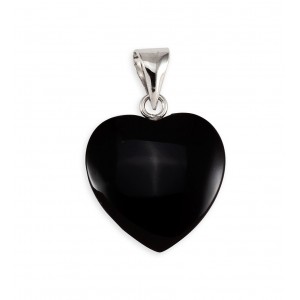 Privezak Crni Onyx Srce