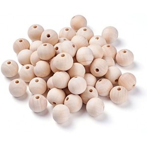Natur drvena perla 8 mm