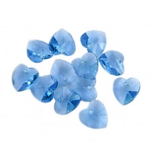 Stakleno Srce 14 mm Blue