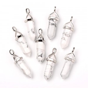 Privezak Bullet Beli Howlite