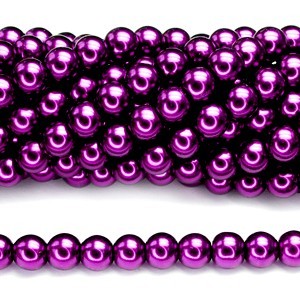 Stakleni biser  12 mm Magenta