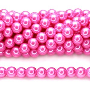 Stakleni biser 12 mm Pink
