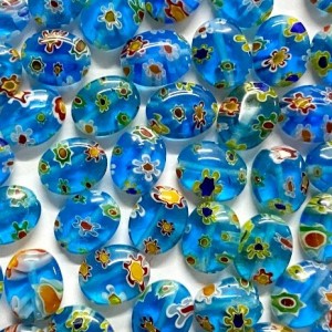 Millefiori Oval Blue