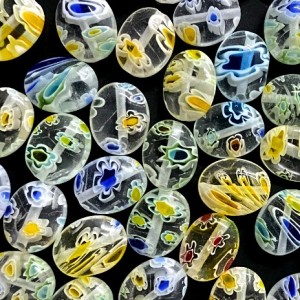 Millefiori Oval Transparent