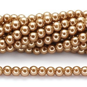 Stakleni biser 14 mm Bronze