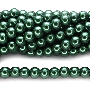 Stakleni biser 14 mm Dark Green