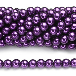 Stakleni biser 14 mm Slate Purple