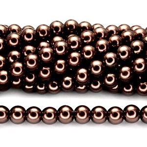 Stakleni biser 14 mm Brown