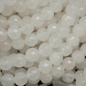Žad beli fasetiran 6 mm