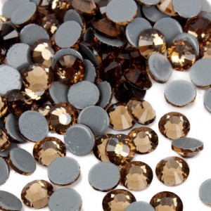 Flat back Chaton Smoked Topaz
