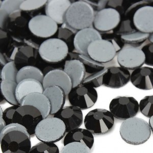 Flat Back Chaton Black