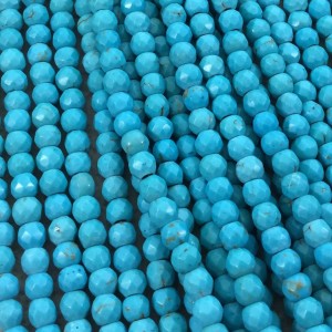 Fasetiran Plavi Howlite 6 mm