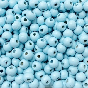 Drvena perla 8 mm Baby Blue