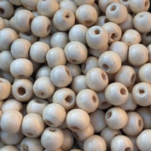 Drvena perla 8 mm Krem