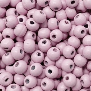 Drvena perla 8 mm Baby Pink