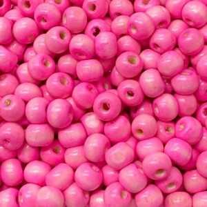 Drvena perla 8 mm Roze