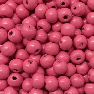 Drvena perla 8 mm Salmon