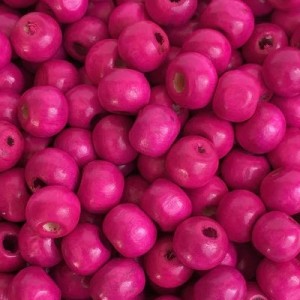 Drvena perla 8 mm Pink