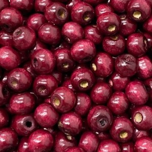 Drvena perla 8 mm Bordo