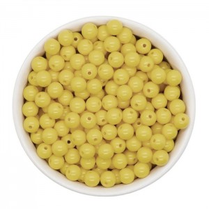Akrilna perla 8 mm Lemon Yellow