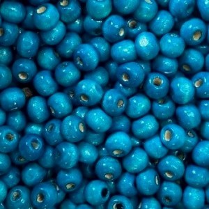 Drvena perla 8 mm  Plava