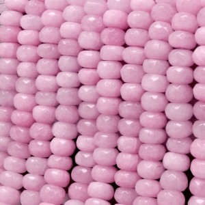 Jade Rondele Vintage Pink