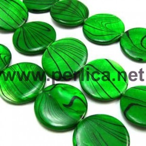 Sedef perla 20x20 mm Tamno  Zelena