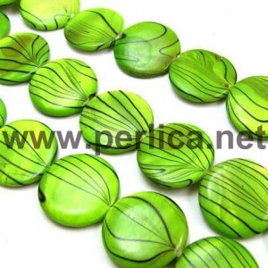 Sedef perla 20x20 mm Zelena