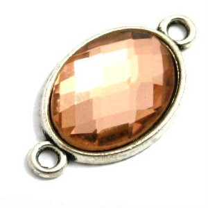 Konektor sa kristalom 29x16 mm Apricot