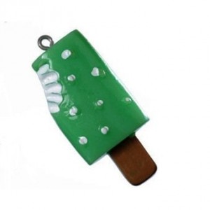 Resin privezak sladoled Zelena