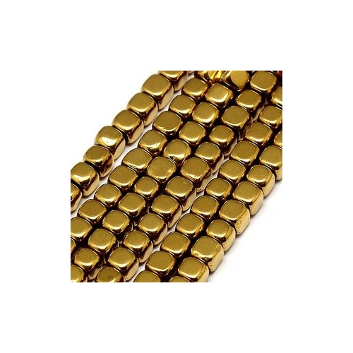 Hematit kocka 4 mm Zlatna Hematit kocka 4 mm Zlatna