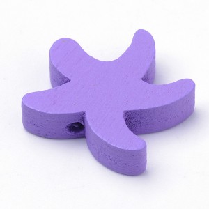 Drvena perla razne boje Morska Zvezda 19x5 mm