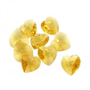 Stakleno srce 10 mm Sunflower